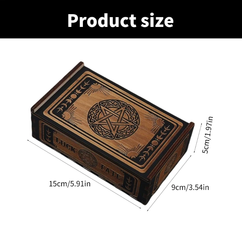 Tarot Card Storage Case Push Pull Tarot Cards Box Astrologys Trinkets Box for Fortune Telling, Witch DropShipping