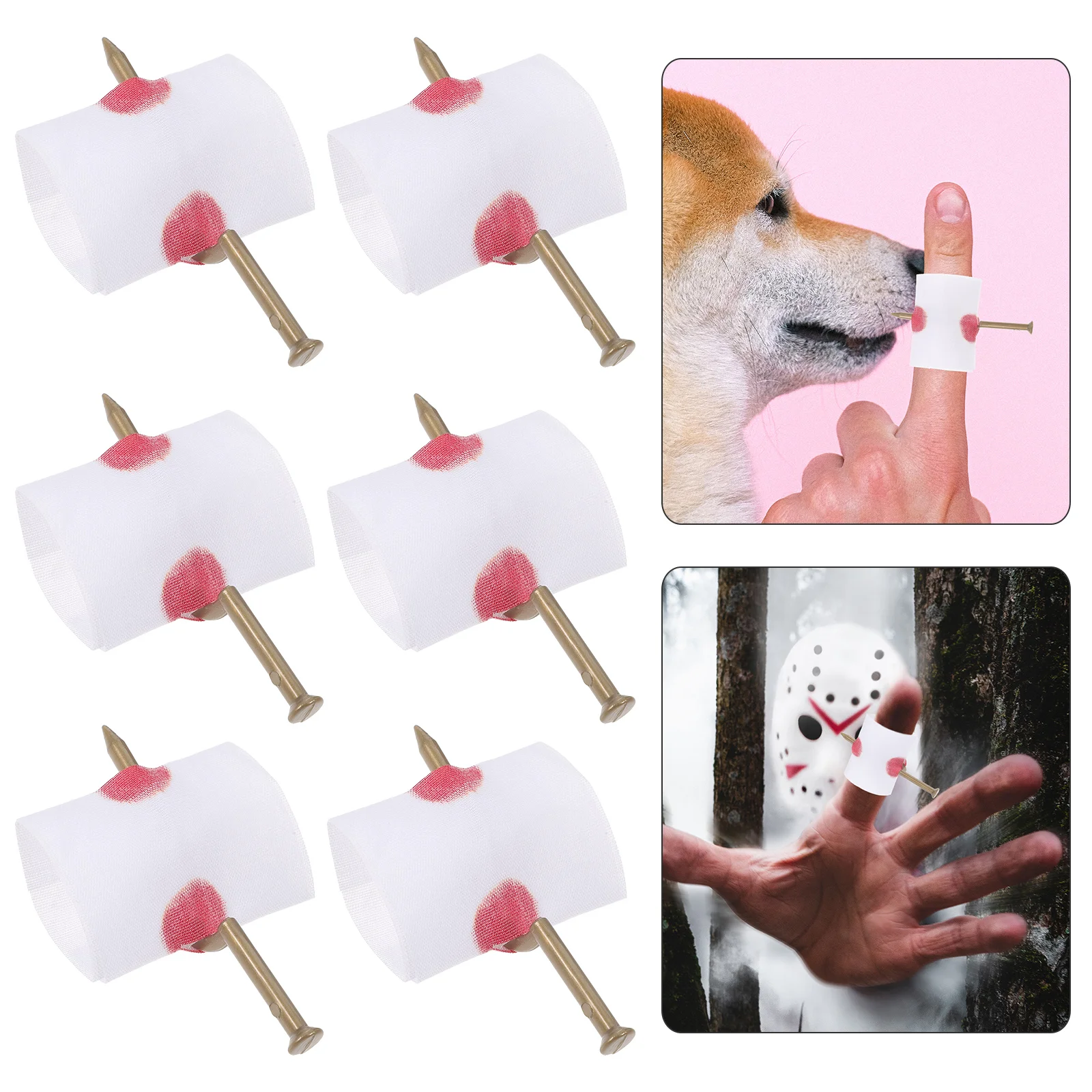 Halloween Trick Prank Tool Creative Nail Through Finger Spoof Prop for April Fool's Day Prank Nail Prank Nail in Fingure