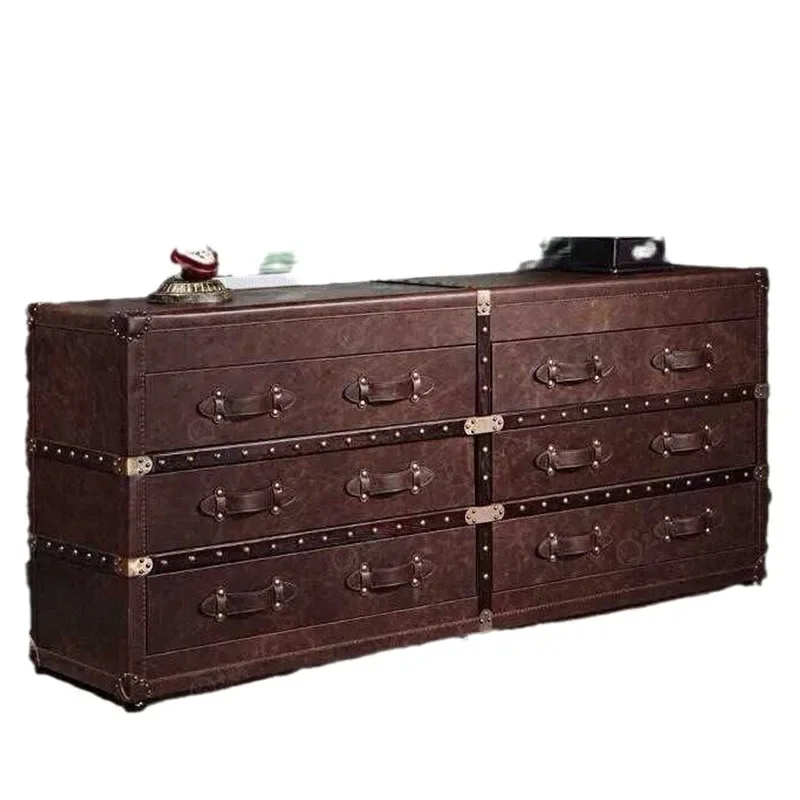 

American, retro, chest, solid wood, bedroom, storage, storage, medieval style