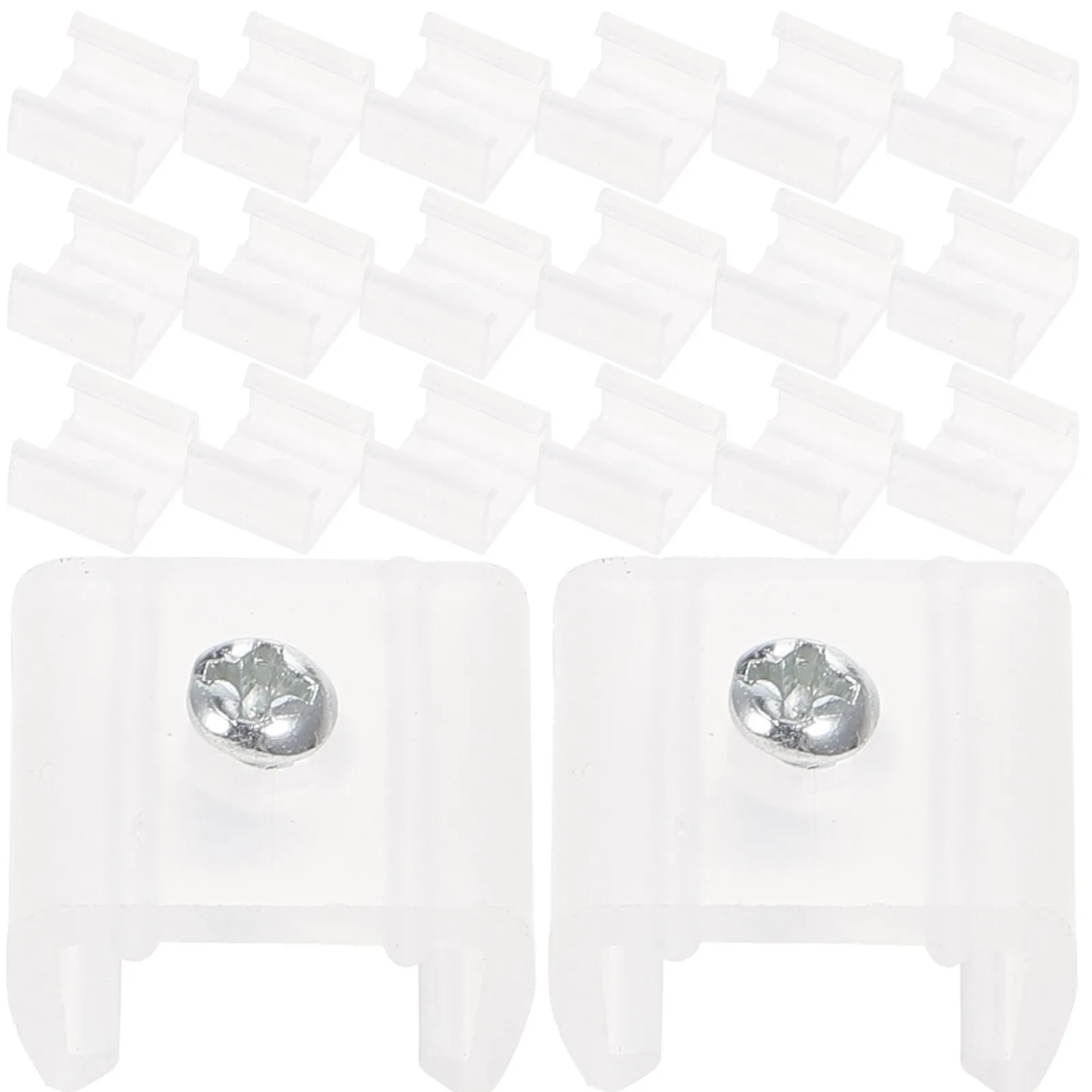 LED Strip Light Clips 100 Pack One Side Fixing Cable Holders for Wall Mount Rope Lights Accessories