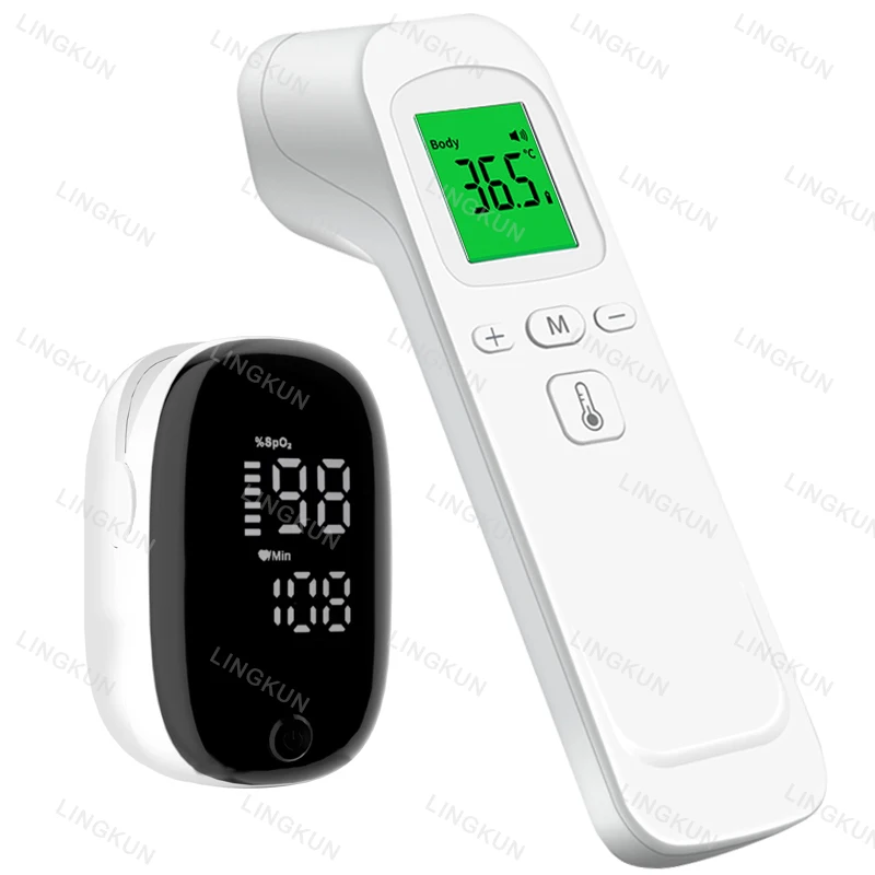 

Oximeter Infrared Fever Thermometer Medical Household Digital Infant Adult Non-contact Laser Body Temperature Ear Thermometer