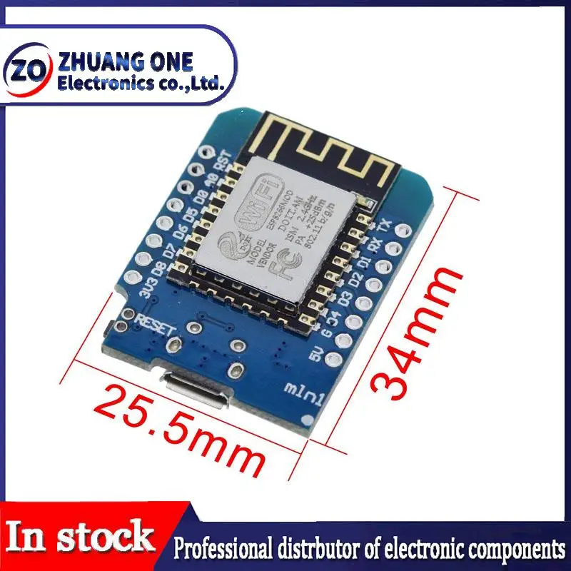 미니 와이파이 개발 보드 핀 포함, ESP8266 ESP-12 ESP-12F CH340G CH340 V2 USB WeMos D1 미니 NodeMCU Lua IOT 보드, 3.3V