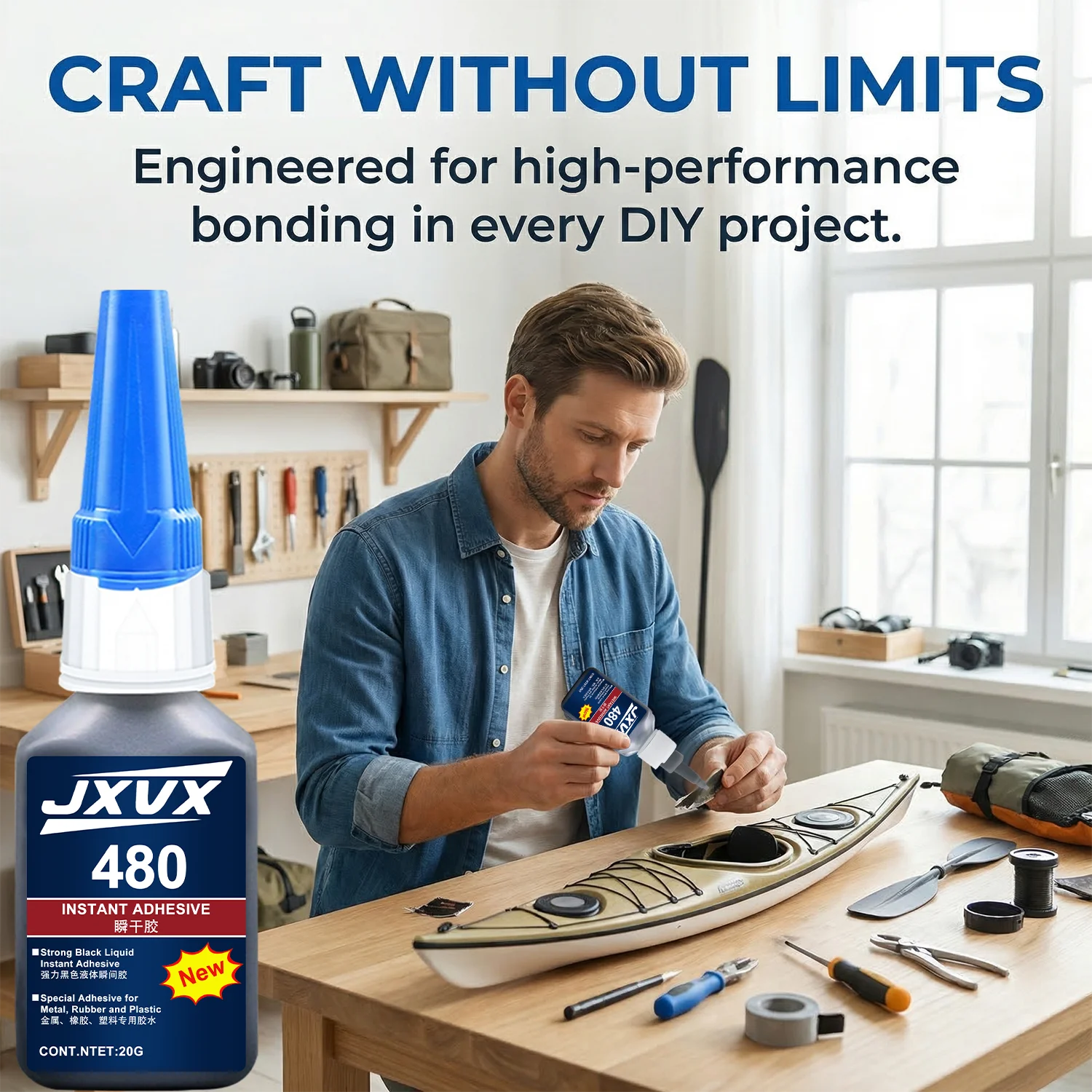 380 Black Super Strong Rubber Glue Instant Quick-drying Black Cyanoacrylate undiluted solution Adhesive (0.7oz)Leather Rubber Tyre, plastic andTires, Bonding Liquid Glue Tool,Includes distributor 6PCs.