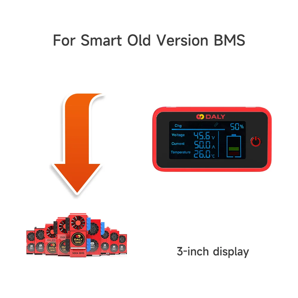 Daly Smart BMS Lifepo4 Li-Ion Zubehör 3s-24s 30A-500A 4s 8s 16s Touch Control Bildschirm LCD Display und CAN BUS UND LIGHT BOARD