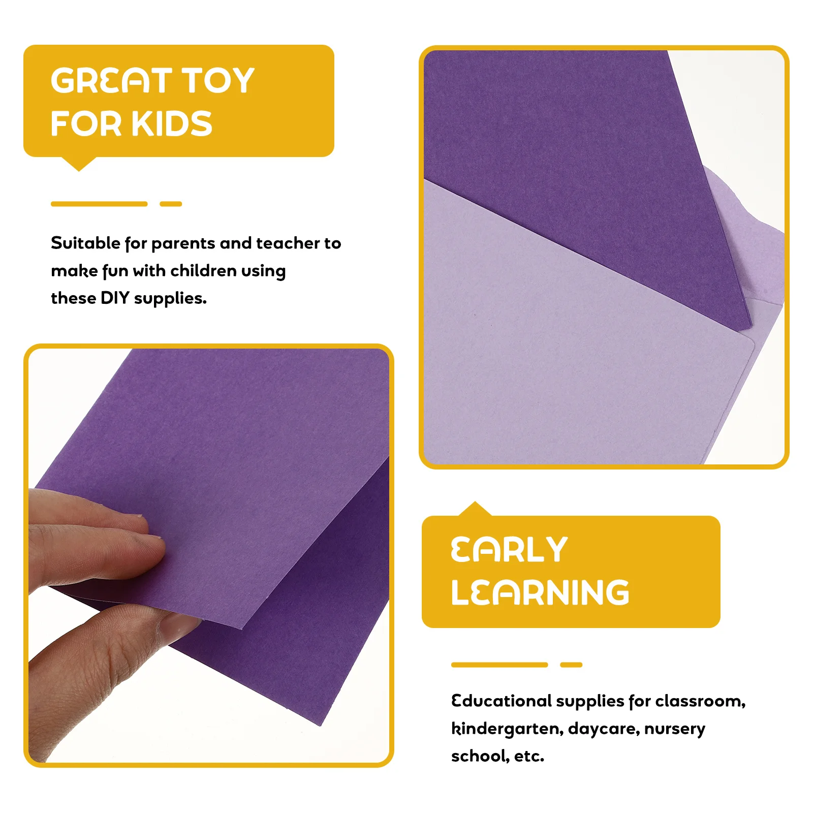 

8Pcs DIY Greeting Card Fabric Materials Bright Colors Funny Supplies for Kindergarten Classroom Mothers Day Gift