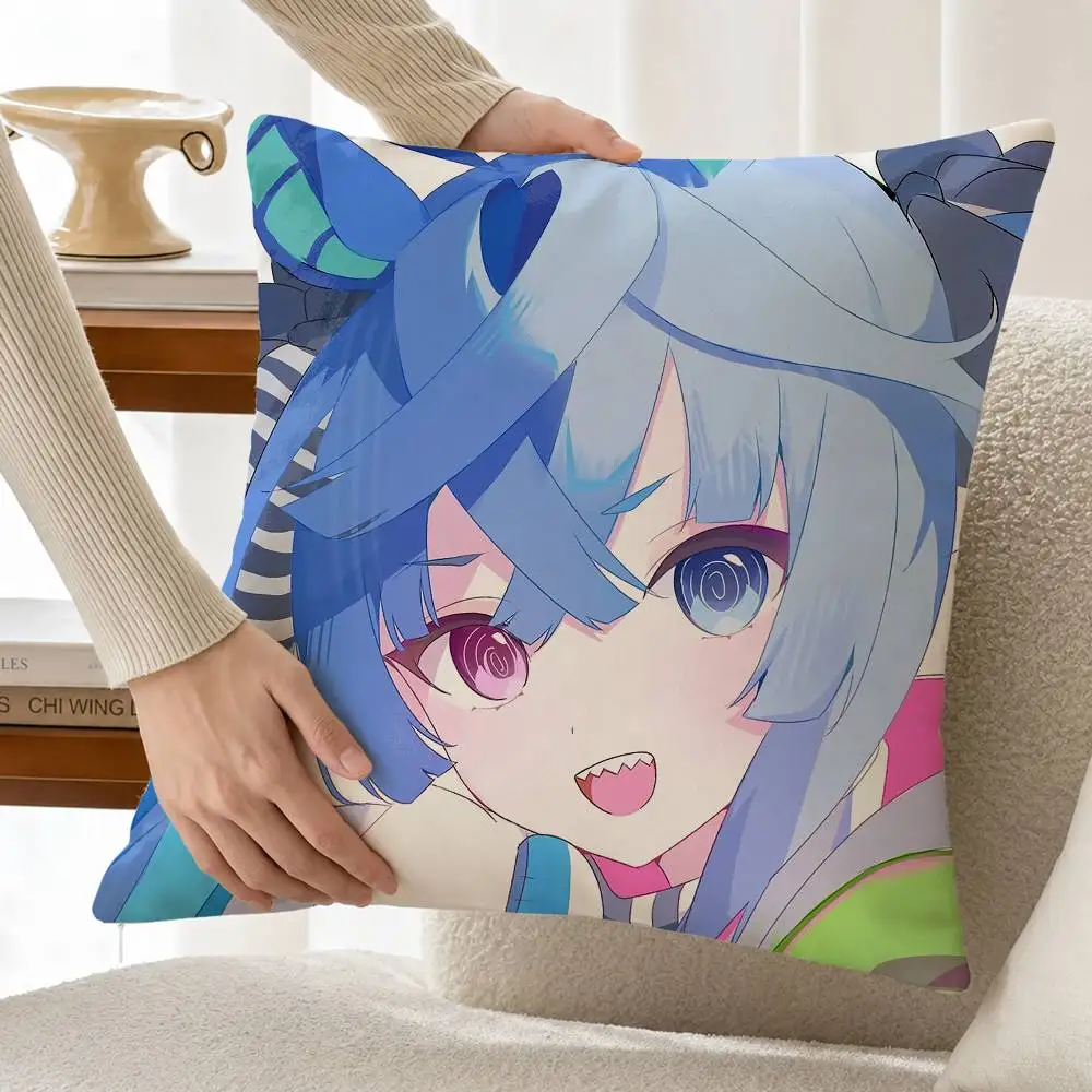 Umamusume-P-D T-Twin Turbo Customizable Square Pillow case Double Sided Print Sofa Bedroom Decor Cushion Cover