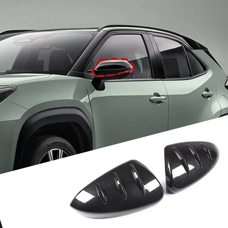 

For Toyota Yaris Cross 2023-2024 ABS Carbon Fiber Car Exterior Rearview Mirror Cover Decorative Car Accessories LHD