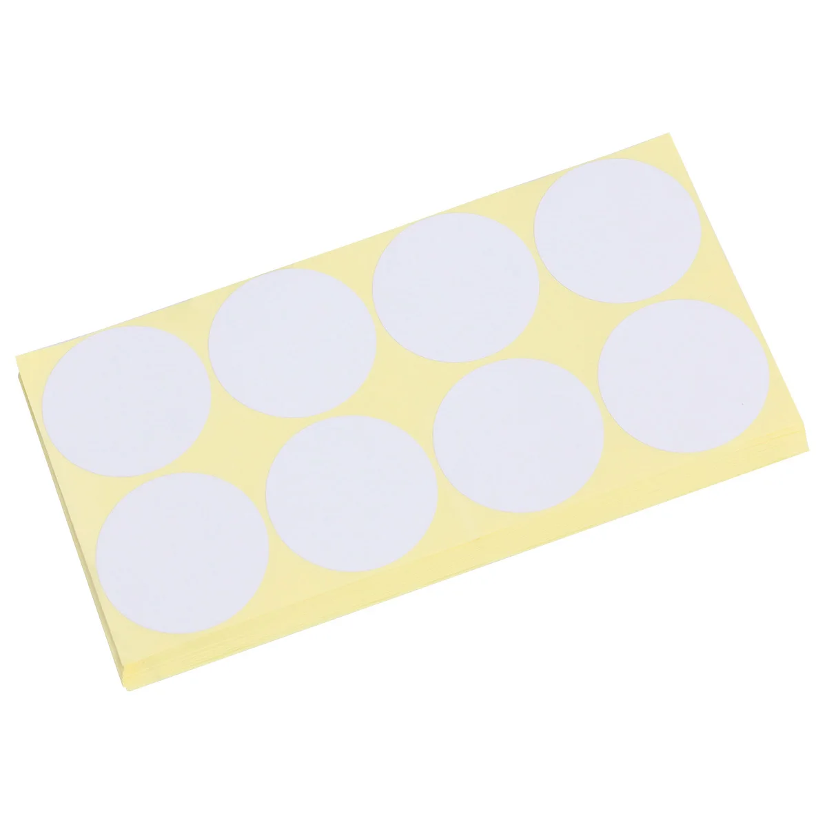15 Sheets Round Self Adhesive Sticky Label Blank Paper Stickers for Office School Container Bottle Organization