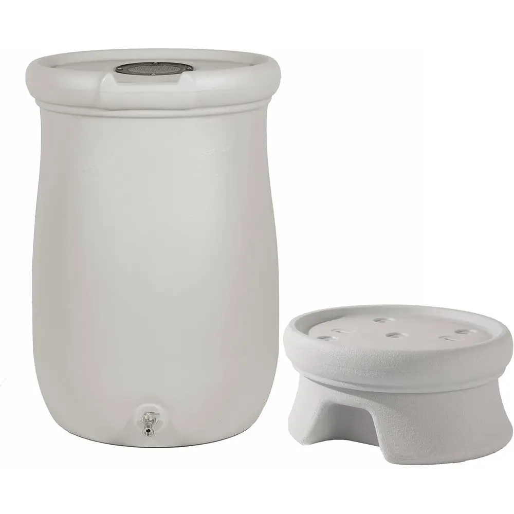 Elevated Stand for 50 Gallon Rainwater Collection Barrel, 11 Height, Gray