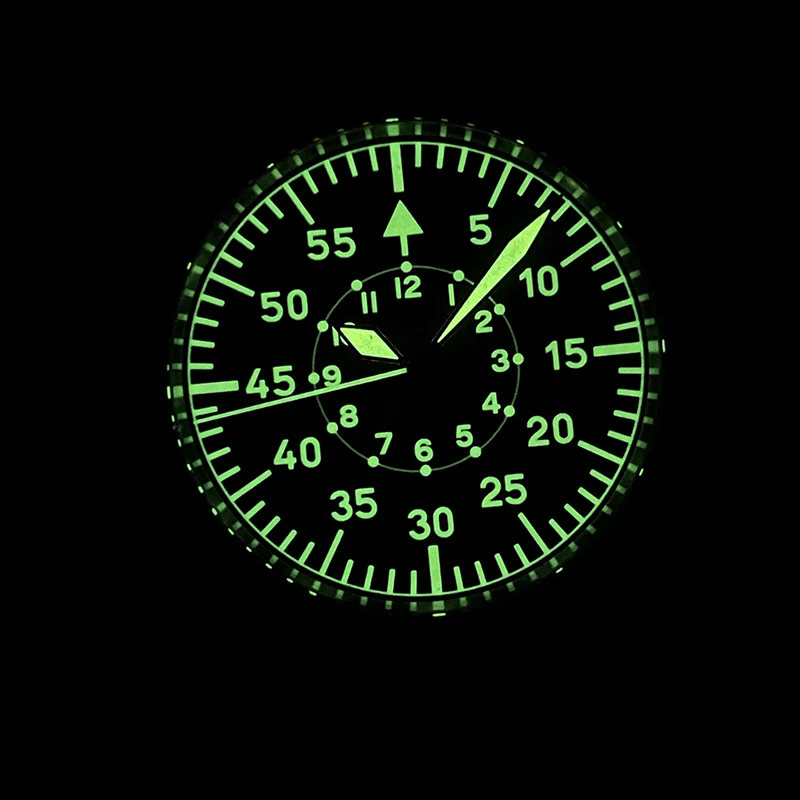 ساعة الطيار الرجالية من STEELDIVE 39 مللي متر Retrlo العسكرية التلقائية الميكانيكية ساعة اليد غواص 20ATM مقاوم للماء مضيئة الياقوت NH35