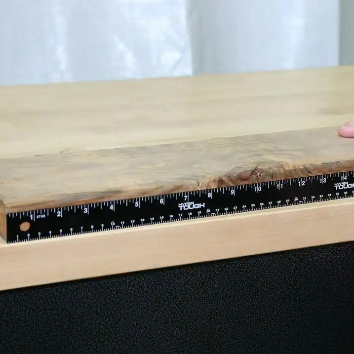 (4 Pak) penggaris 36 inci hiper tangguh, logam aluminium jumlah besar, HITAM