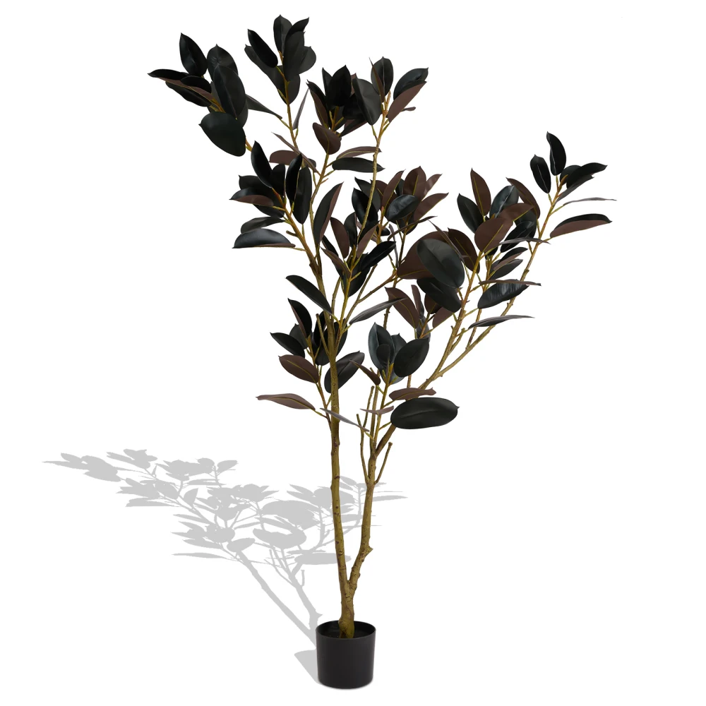 

Simulated Purple Black plant pot indoor living room home decoration iron tree leaves tree bonsai home decoration