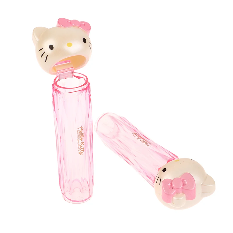 1Pc Cute Cartoon Kitty Cat Beauty Toothpick Swab Storage Bottle Cute Beauty Portable Toothpick Bottle Container For Girls Gift