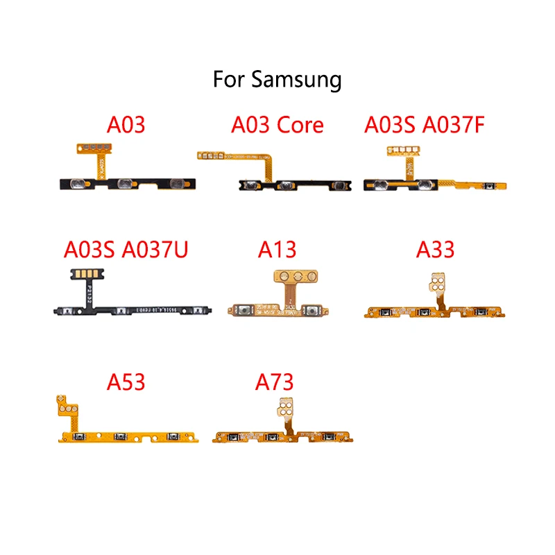 Power Button Switch Volume Mute Button On / Off Flex Cable For Samsung Galaxy A03 Core A035F A03S A037F A037U A33 A13 5G A53 A73