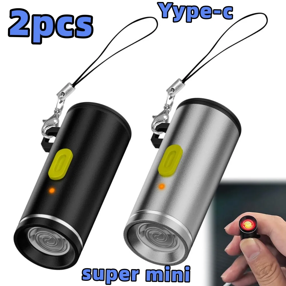 1/2Pcs Compactly Type C Lighter Electric For Easy Carrying And Storage TypeC Mini Cigarette Lighter For Air Outdoor No Flame