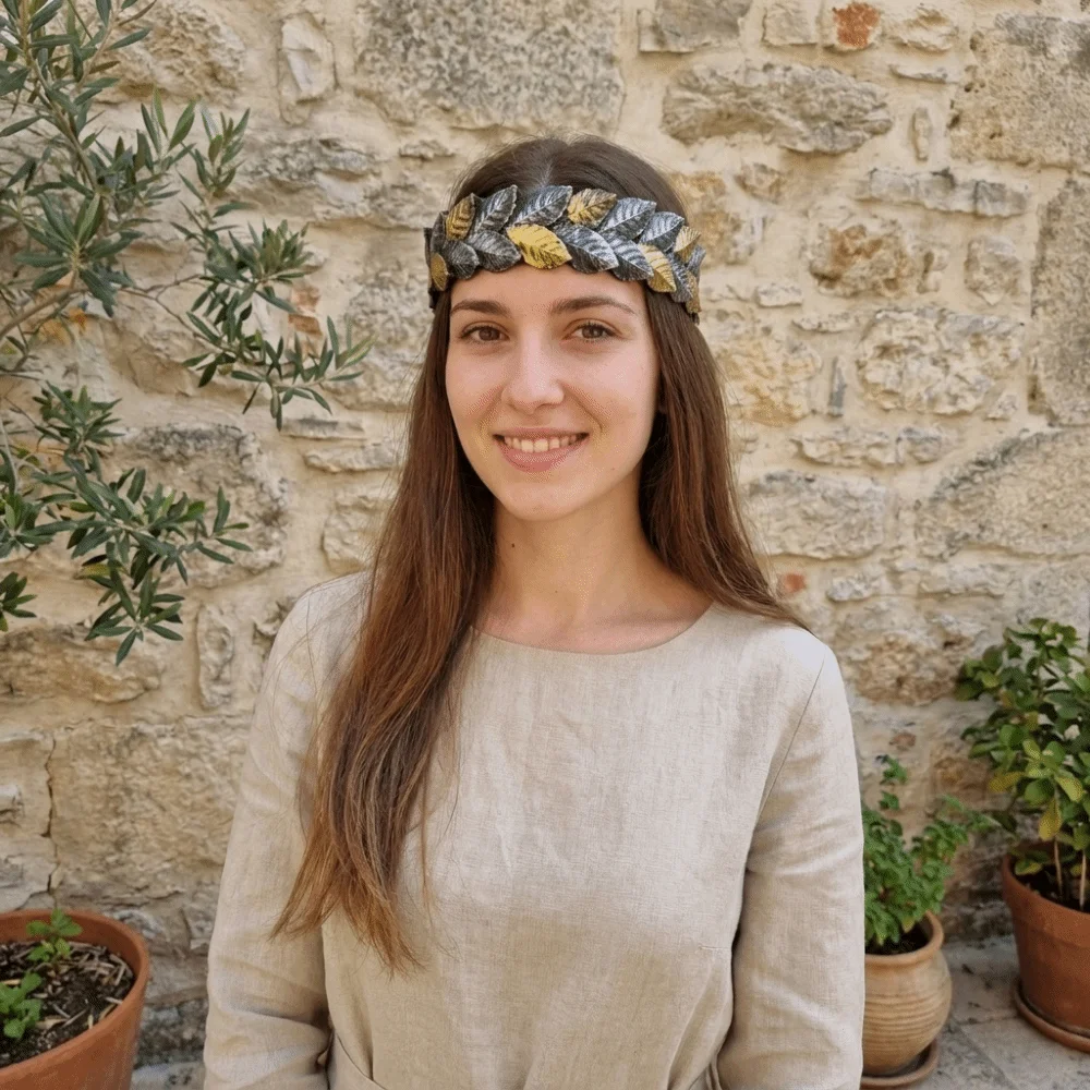 PU Foam Greek Laurel Leaf Headband Greek Design Forest Elf Style Circlet Costume Crown God Circlet Cosplay Headwear