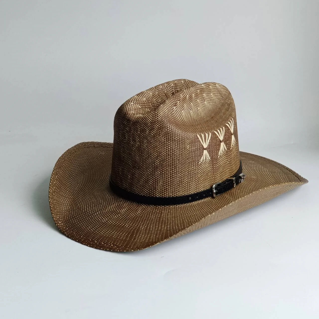 Dark brown Cowboy straw hat 2026NEW large brim hard plasticity cowboy outdoor summer sun protection Ranch Hat  sombrero vaquero
