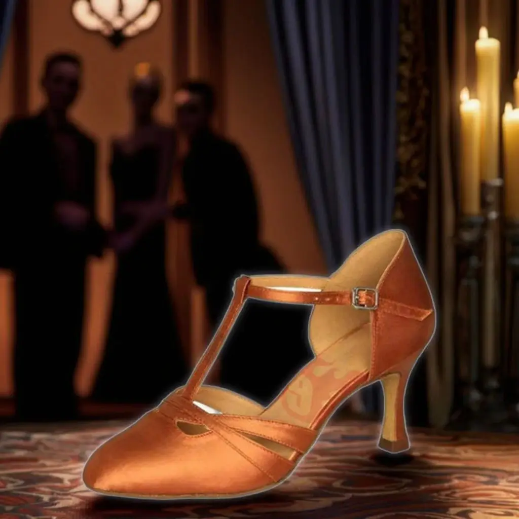 

Evkoodance Practice Ballroom Shoes 7cm Heeled Latin Salsa Ballroom Dance Shoes Women Party Dancing Shoes