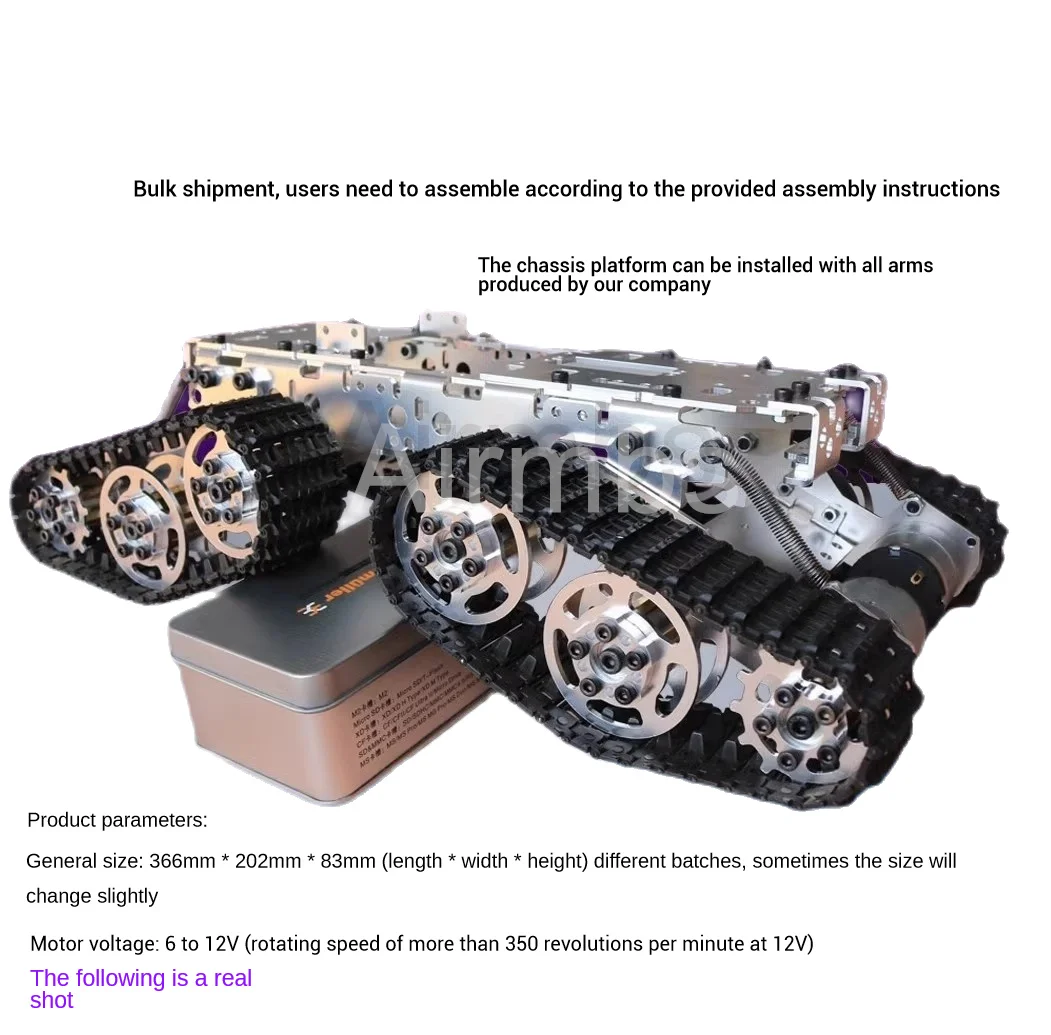 Ammortizzatore 4WD Track Robot Car Tank Chassis WiFi Car con motore DC 6-12V per Arduino Stm32 Starter Kit