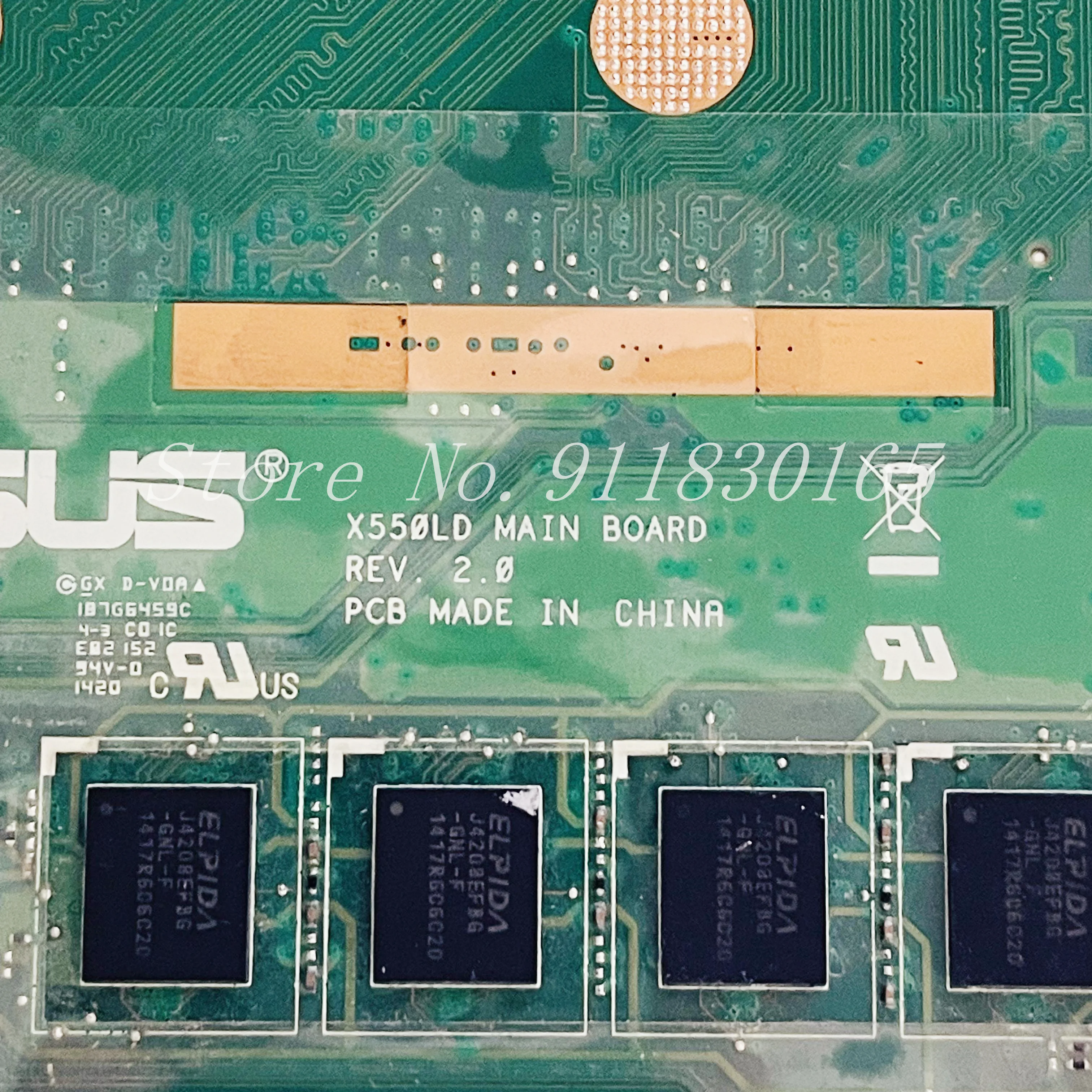 Imagem -03 - Placa-mãe do Portátil para Asus X550ld X550lc X550ln X550l F550l A550l i3 i5 i7 Processador Central 820m 840m 2g Gpu 4gb de Ram