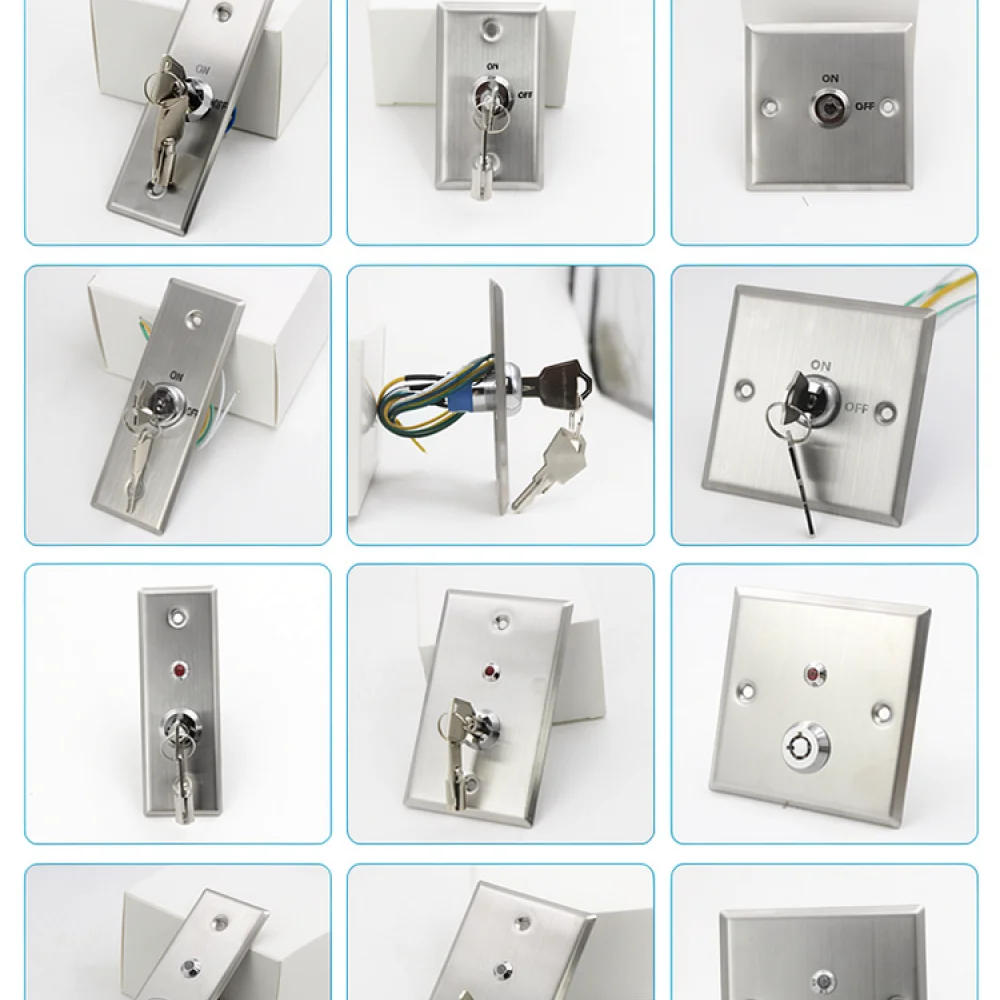 For Feiluotuo S86KLC Key Switch Industrial Emergency Control Button Security Access Access Control Red Green Indicator
