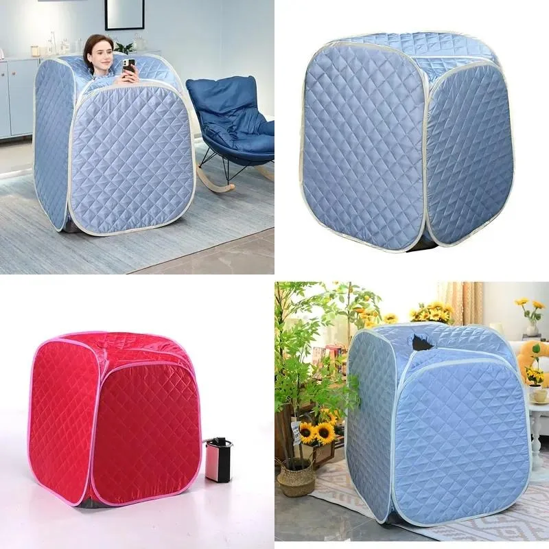 220V Foldable Steam Sauna Spa Room Body Slimming Detox Therapy Cabin for Home Apartment Use
