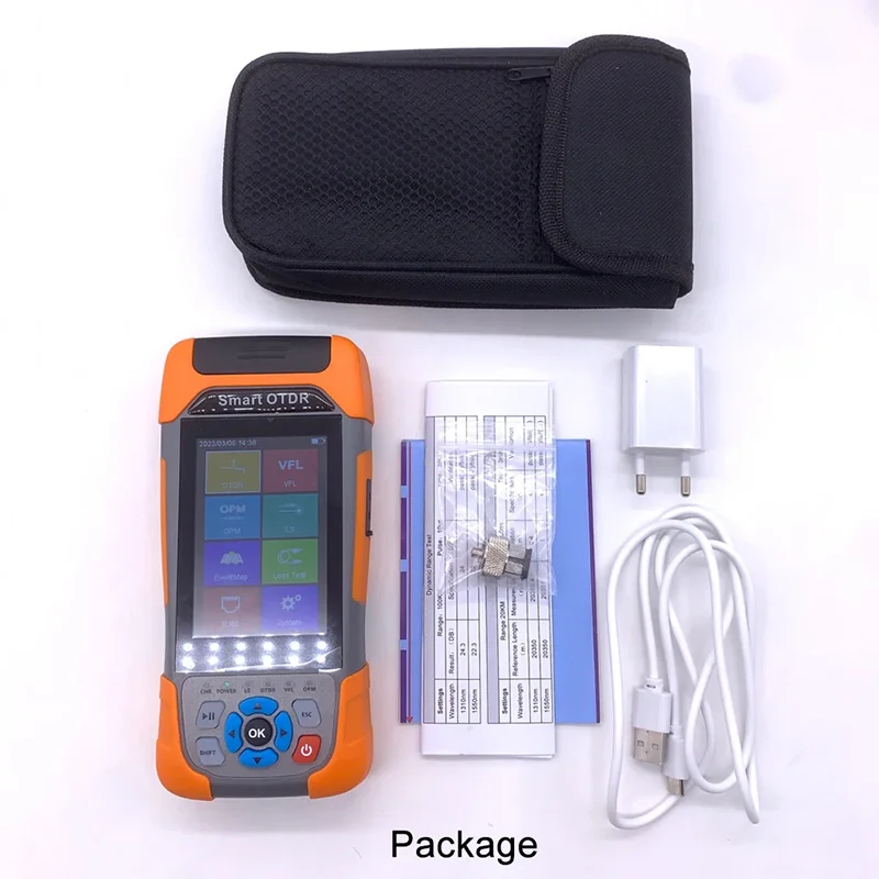 Free Shipping Good Quality Mini OTDR 24/22db 8 IN 1 Portable Active Live Fiber Reflectometer VFL OLS OPM IOLA Event Map Ethernet