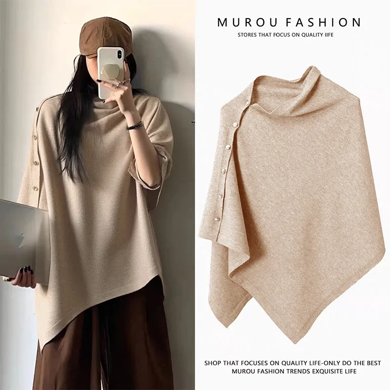 Thickened Pure Color Women's Triangle Shawl Autumn Winter Warm Air Conditioner Shoulder Match All Match Warmth P2