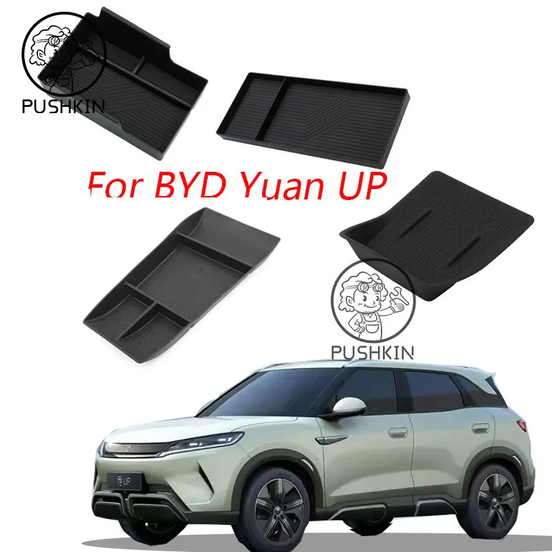 Car Center Console Organizer Armrest Storage Box Tray Container Pallet Accessories Parts For BYD Yuan UP Yuan Pro2024