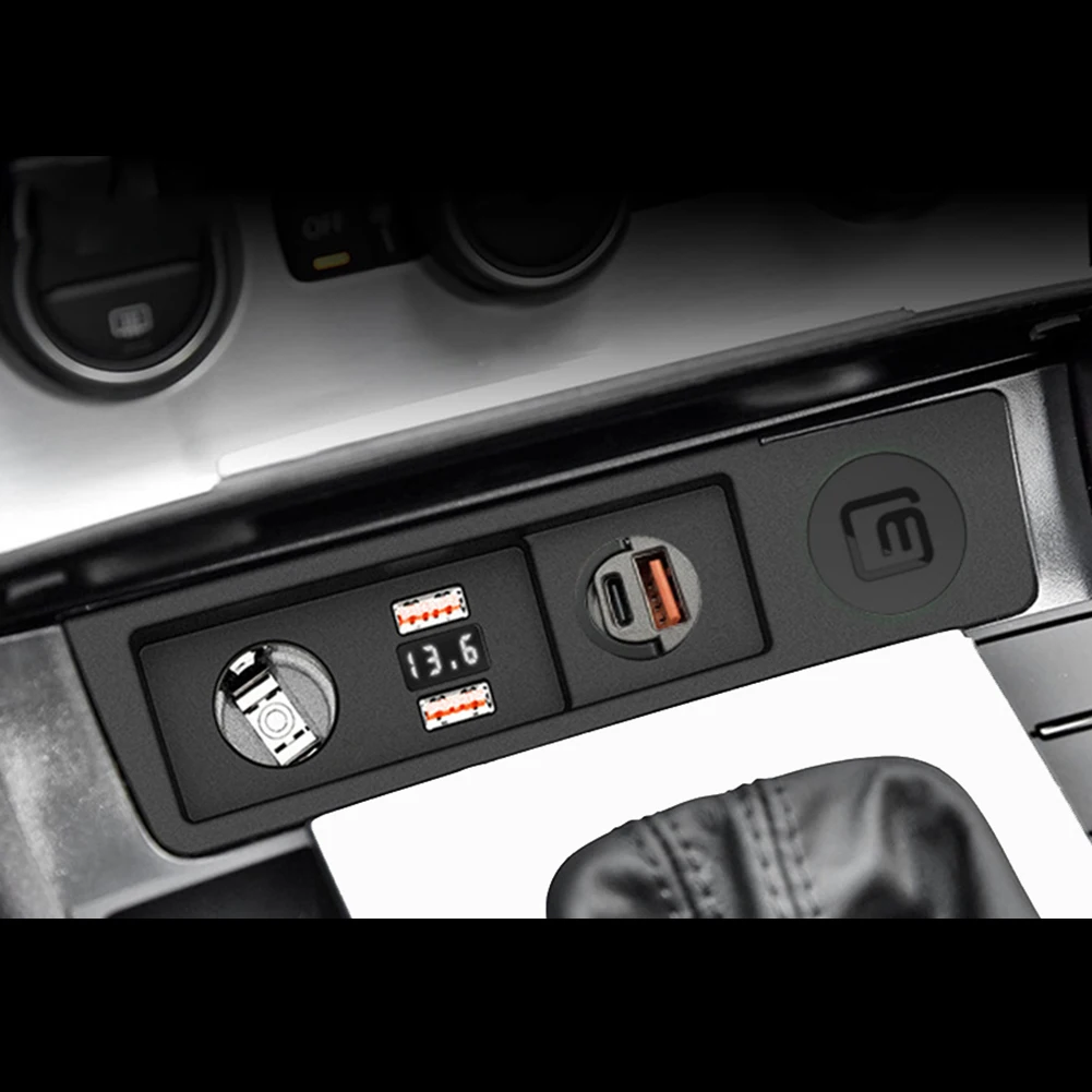 Auto-Ladebuchse USB Schnellladung für Passat B6 B7 07-16 für CC 10-18 ABS Schwarz Ersatz-Ladebuchse Autoelektronik – Detail 4