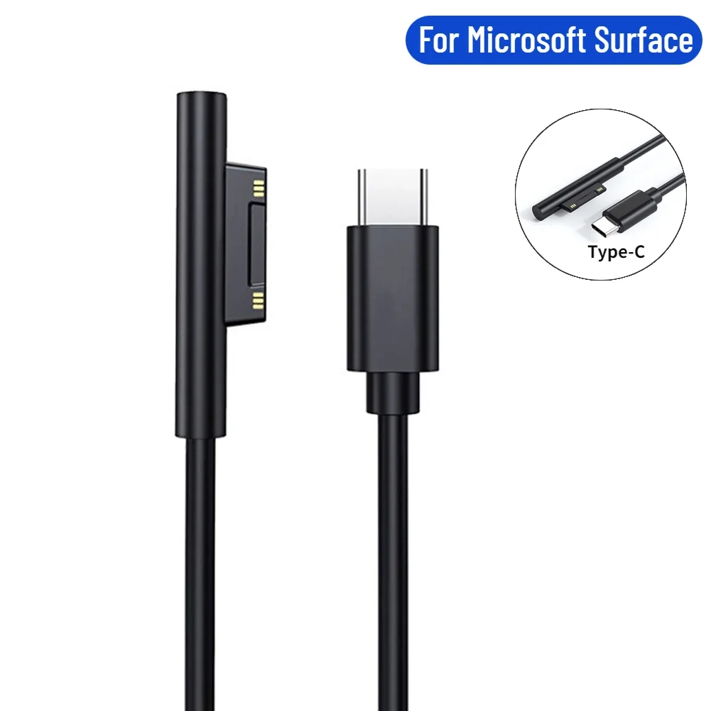 

USB Type C Блок питания PD для быстрой зарядки, Кабель-адаптер для Microsoft Surface Pro