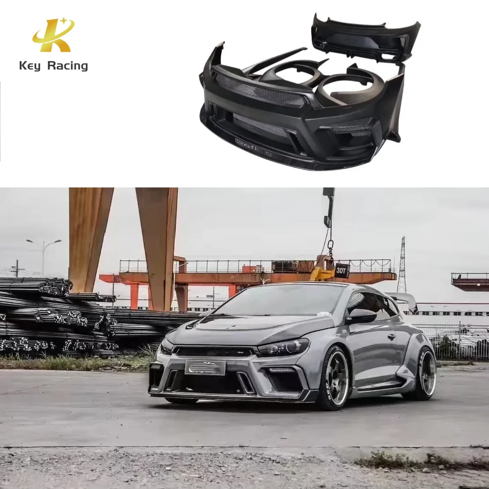 Scirocco Upgrade ASPEC Style Body Kit Front Rear Bumper Car Fender Side Skirts For Volkswagen Scirocco
