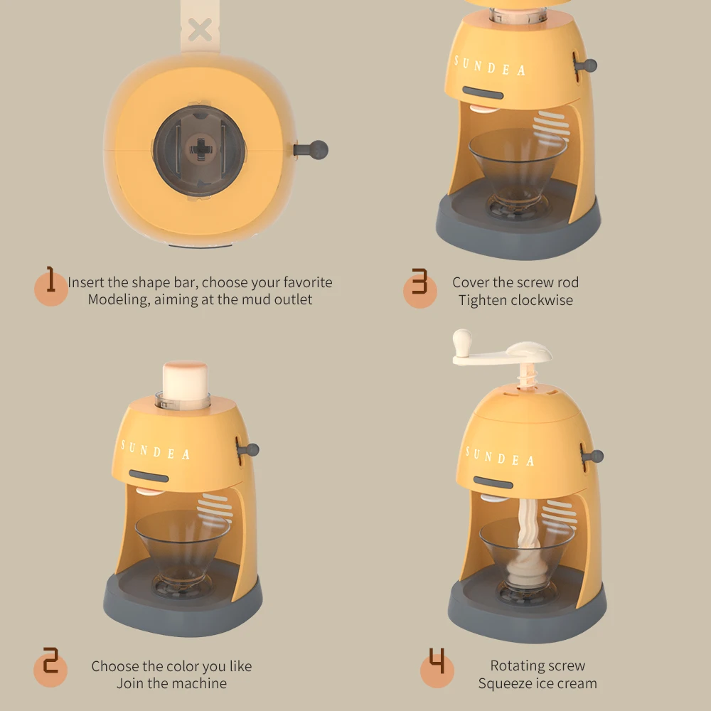 เด็กเครื่องไอศกรีมดินครัวเล่น Clay Dumpling แม่พิมพ์ในร่ม Interactive ทําอาหารชุดของเล่นของขวัญวันเกิด