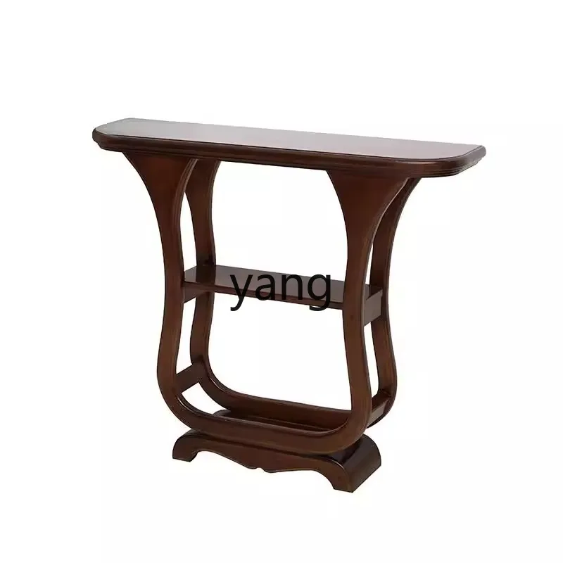 

L'm'm solid wood against the wall strip table light luxury homestay side cabinet end view table very narrow