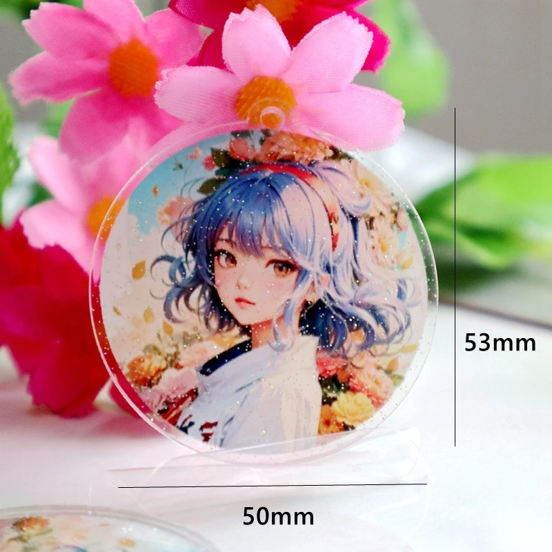 2pcs Anime Fairy Angel Acrylic Pendant Colorful Double-sided Charms DIY Necklace Bracelet Earrings Jewelry Keychain Bag Dangle