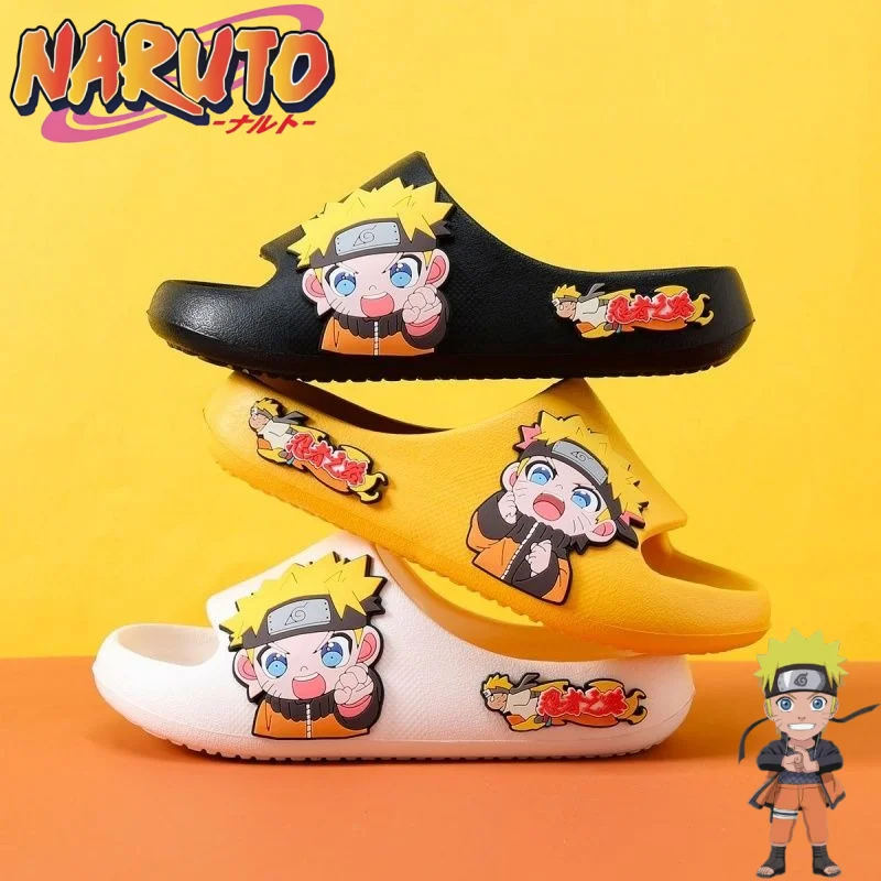 Naruto lindo creativo Anime patrón de dibujos animados Simple moda versátil suela suave antideslizante ligero duradero cómodo sandalias