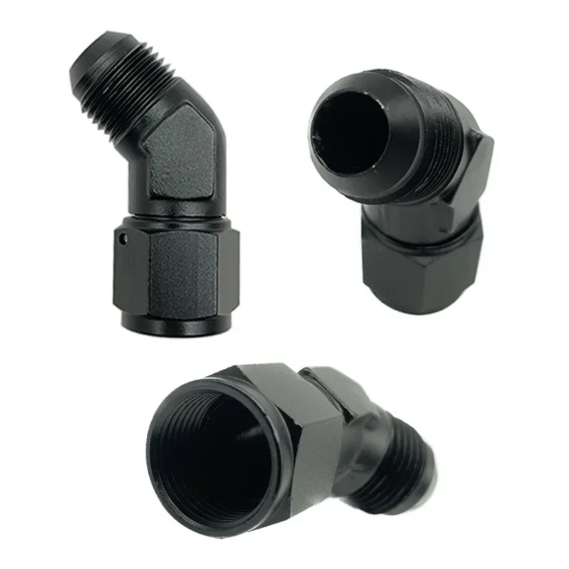 10X accesorios de combustible de aceite adaptador de manguera de combustible de aluminio anodizado 45 90 grados hembra 4AN 6AN 8AN 10AN 12AN adaptadores giratorios a macho
