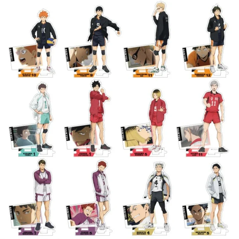 Game Kozume Kenma Kuroo Tetsurou Shoyo Hinata Keiji Akaashi Acrylic Stand Doll Anime Figure Model Plate Cosplay Toy for Gift