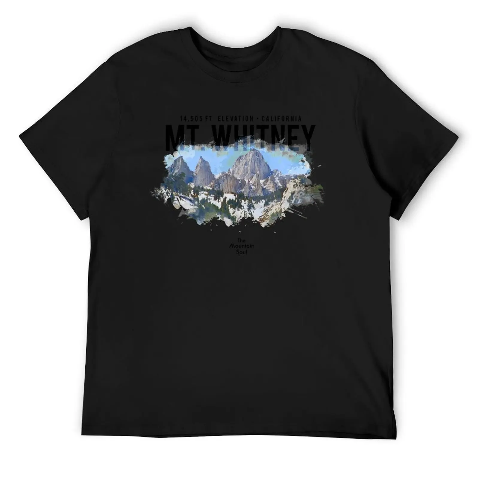 MT. WHITNEY - HIKER VICTORY PLAQUE T-Shirt plus sizes man t shirt Aesthetic clothing custom t shirt t shirts men