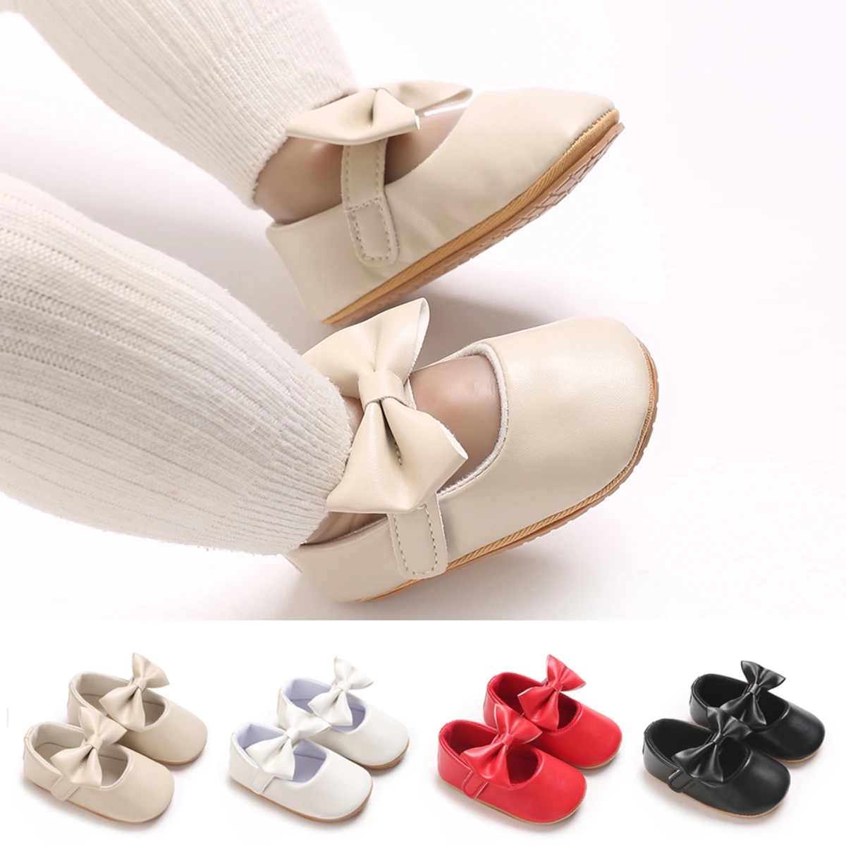

Baby Shoes Bow Princess Shoes Rubber Aoled Anti Slip Baby Shoes Toddler Shoes Children's Shoes Baby Shoes