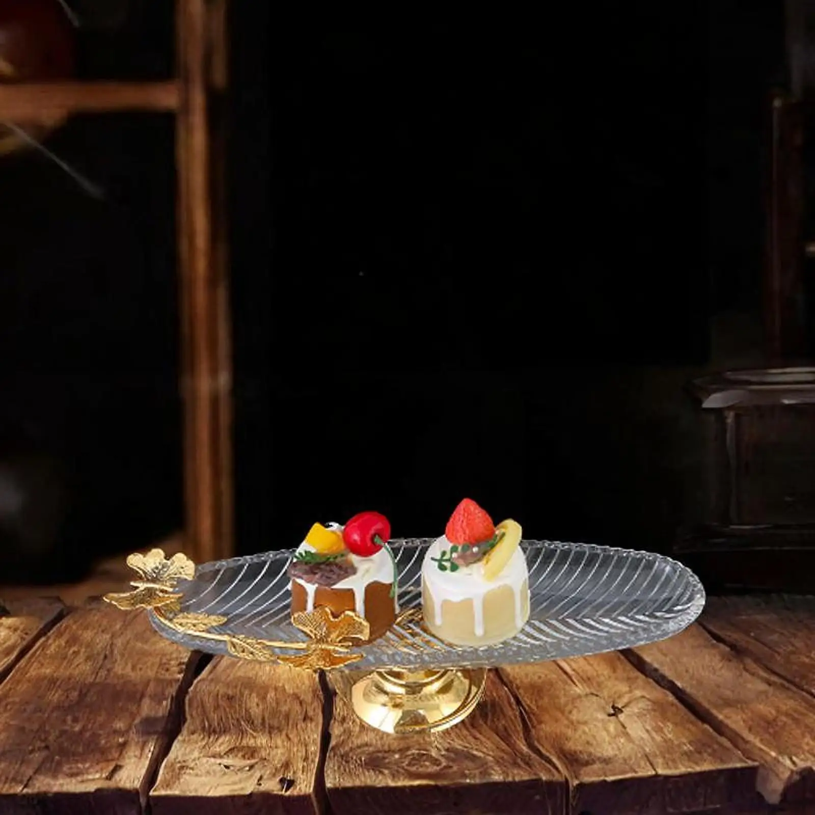 

Glass Serving Tray Serving Plate Transparent Rectangle Decorative Cheese Tray