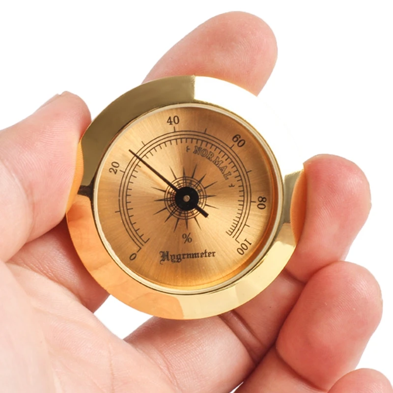 Y1UU 50mm Mini Hygrometer Mechanical Hygrometer Cigar Box Cellar Hygrometer