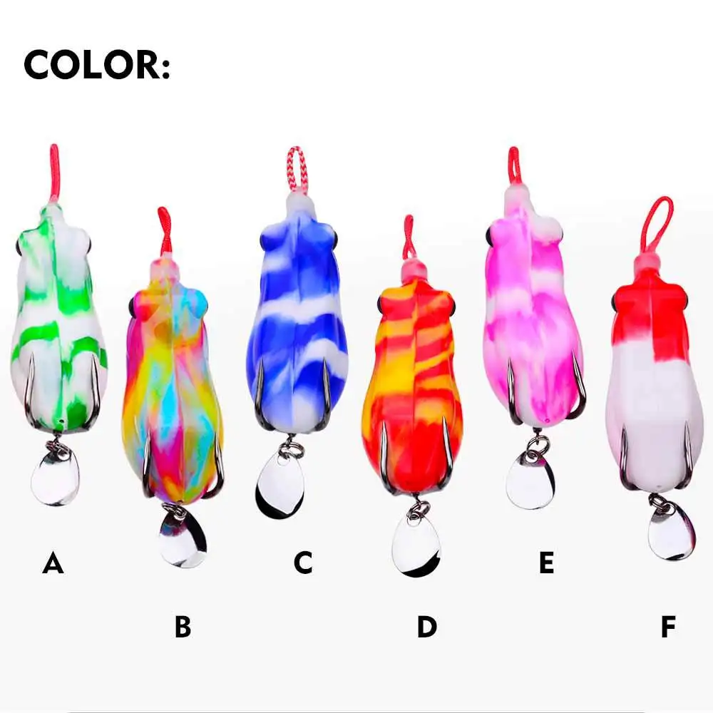 6.5cm 14.5g 1pcs Topwater Soft Mouse Bait Fishing Lures Treble Hooks Ray Frog Crankbait Artificial Bait Bass Pike Fishing Tackle