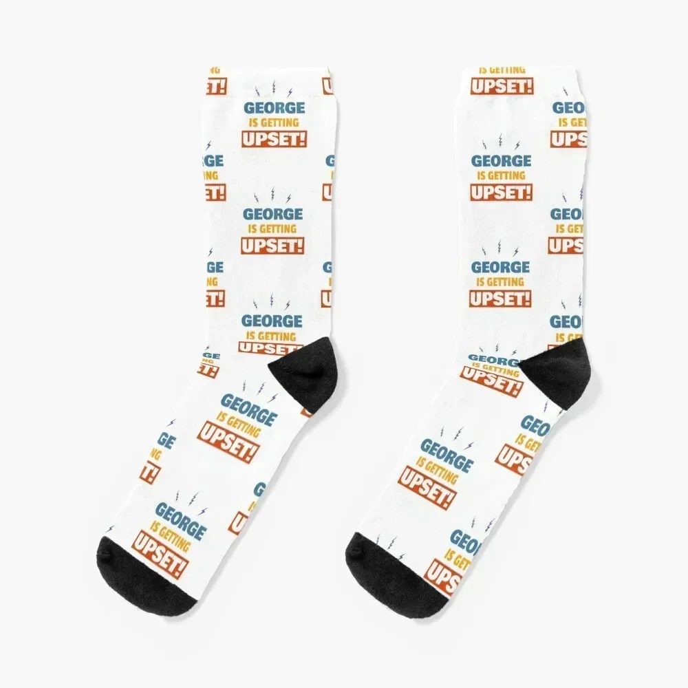 

George Is Getting Upset Socks custom Christmas kids halloween Socks Women Men's