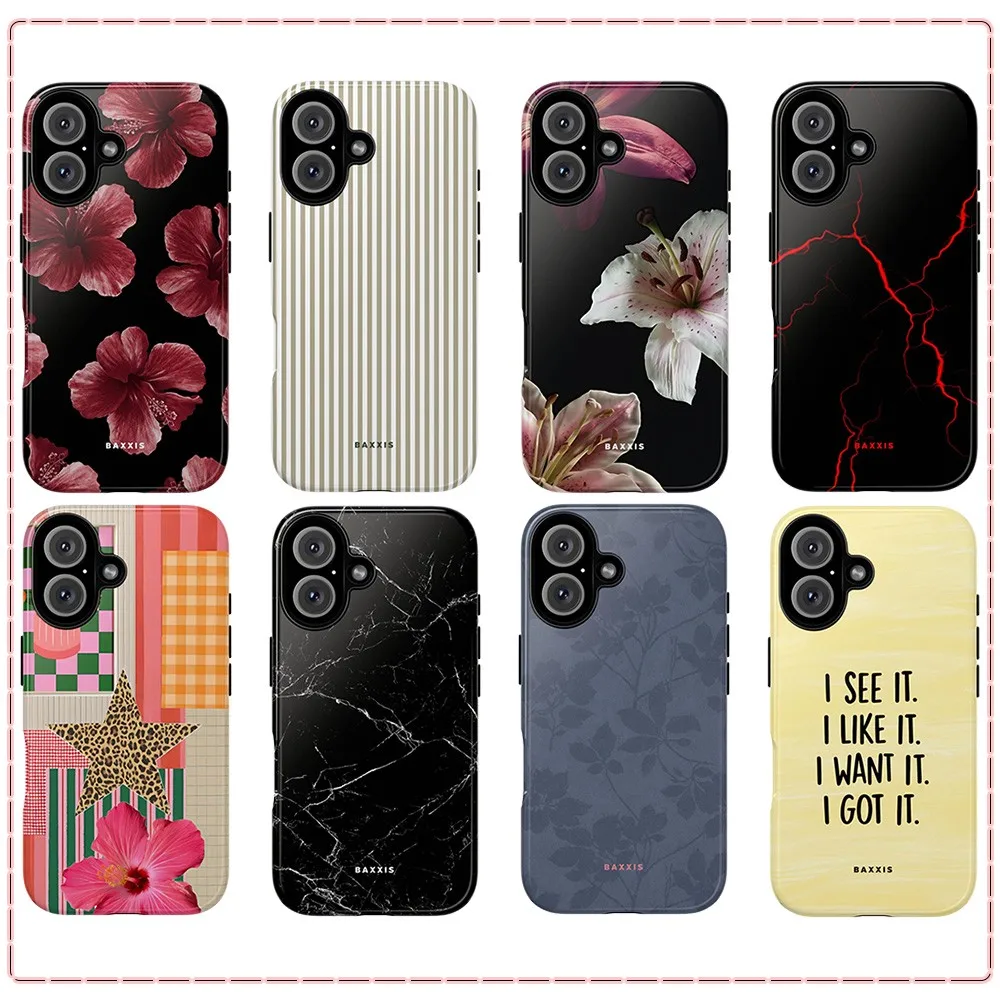 Baxxis Retro Flower Phone Case for Samsung Galaxy S20 S23 S24 S25 S26 FE Plus Ultra Edge 4G 5G Luxury Double-layer Cover