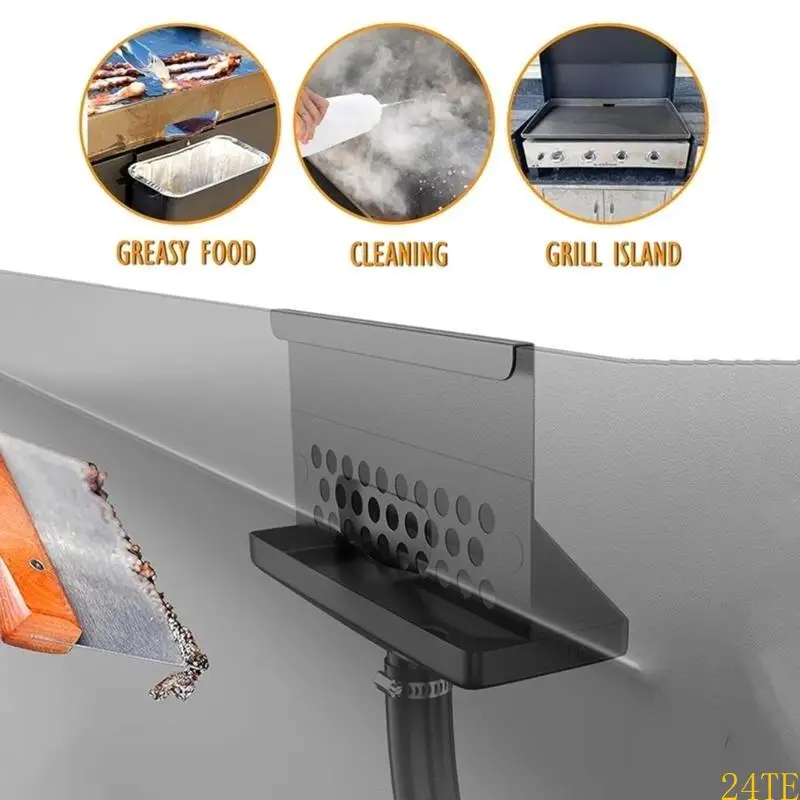 

24TE Blackstone Baking Pan Grease Collector Rear Grease Drainage Funnel Suitable for Upgrading Blackstone Grease Cup