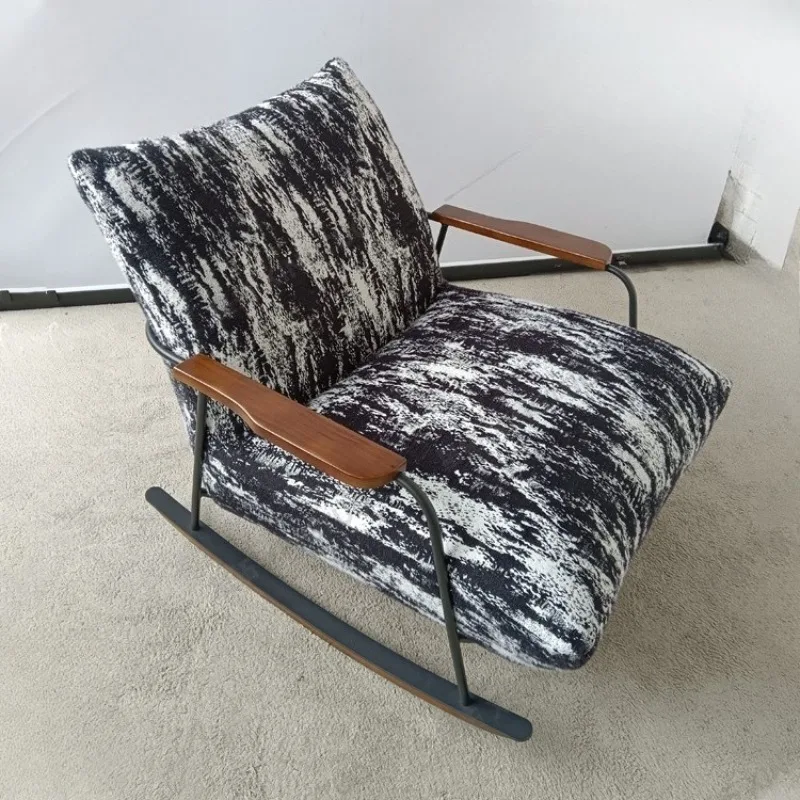 Medieval style balcony home backrest lazy recliner single chair living room leisure chair
