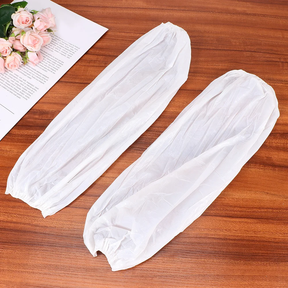 100pcs Disposable Arm Sleeve Covers Waterproof Arm Protectors Protective Sleeves For Kitchen Cleaning Sleeves To Cover Arms