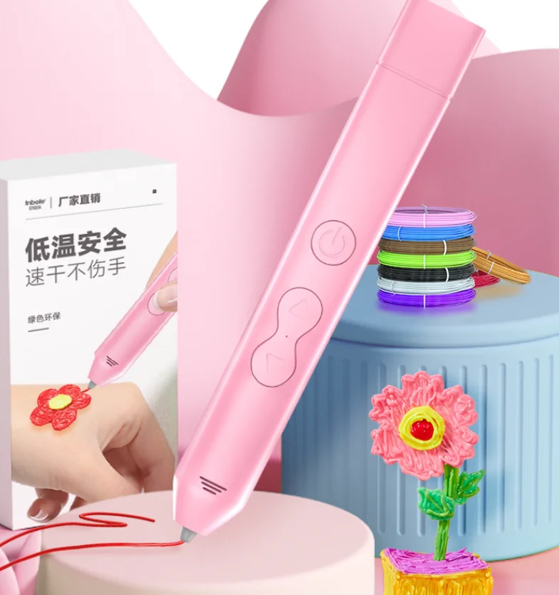 Caneta 3d de baixa temperatura, caneta de impressão 3d para crianças seguras, desenho 3d, estudante, faça você mesmo, caneta de arte, aniversário, presente de natal