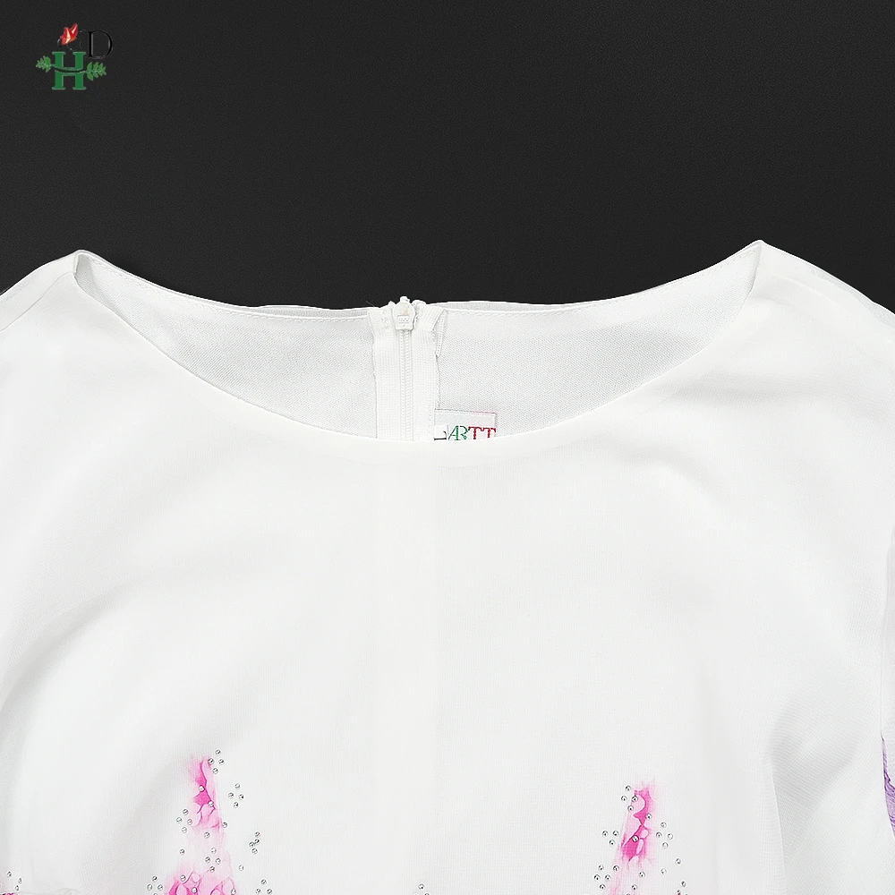 فستان ماكسي نسائي أفريقي مقاس كبير من H&D برقبة دائرية ومطبوع بالزهور وأكمام طويلة رداء شفاف للاحتفالات حفلات الزفاف في الكنيسة #6